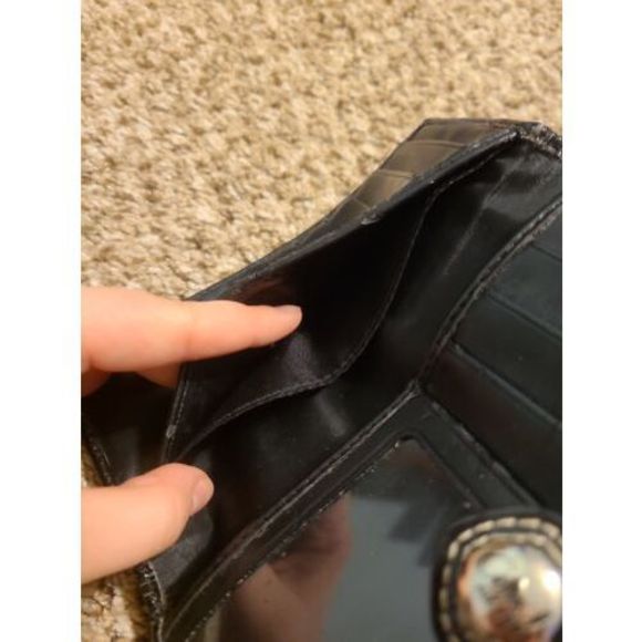 💸SOLD EUC Coach Signature Black Gray Handbag Purse & Matching Wallet - Picture 16 of 16